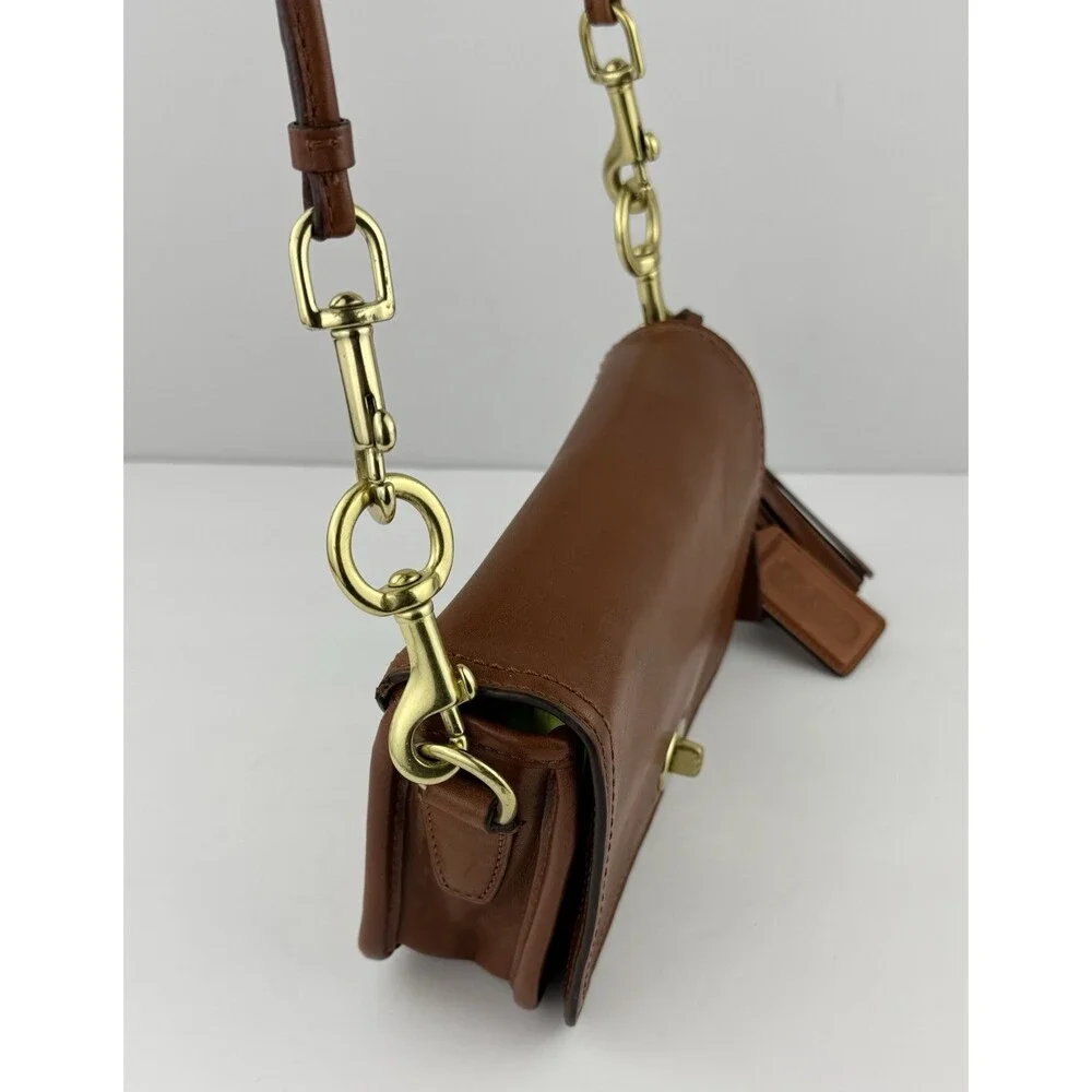 Coach 19914 Penny Brown Leather Crossbody Shoulder Bag Purse Turnlock EUC